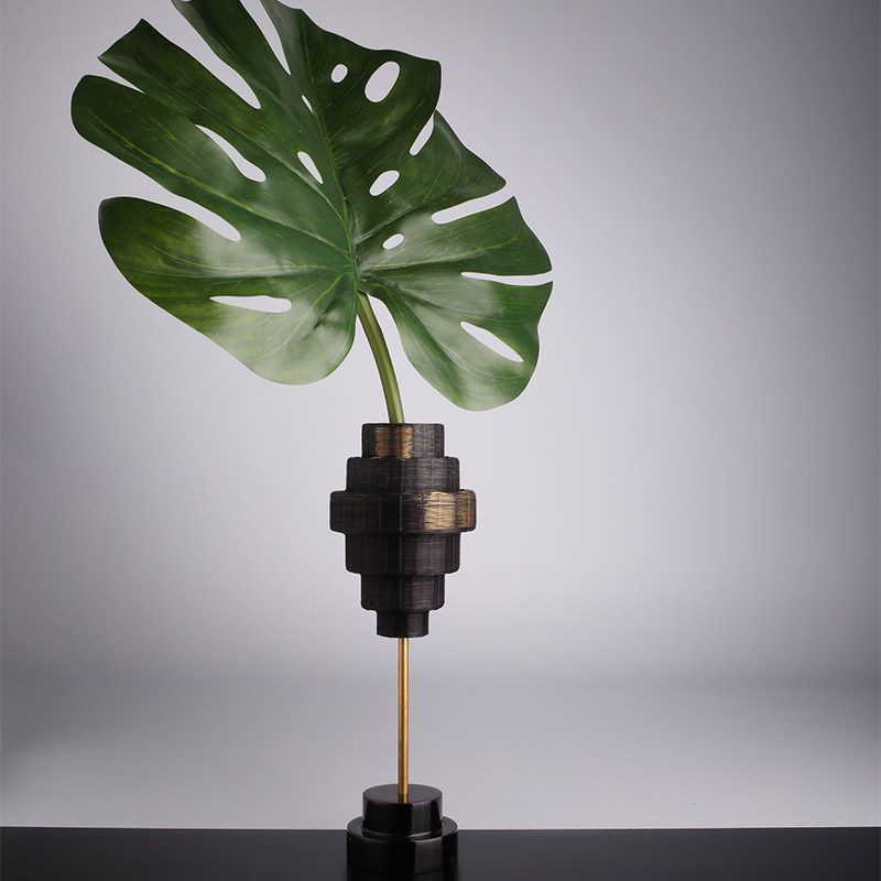 Round Tall Vase - Black